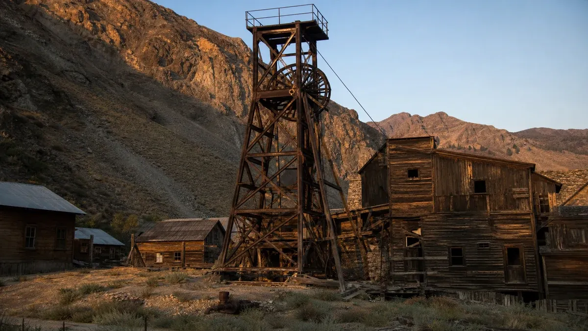 Mining Settlements ghost town guide illustration