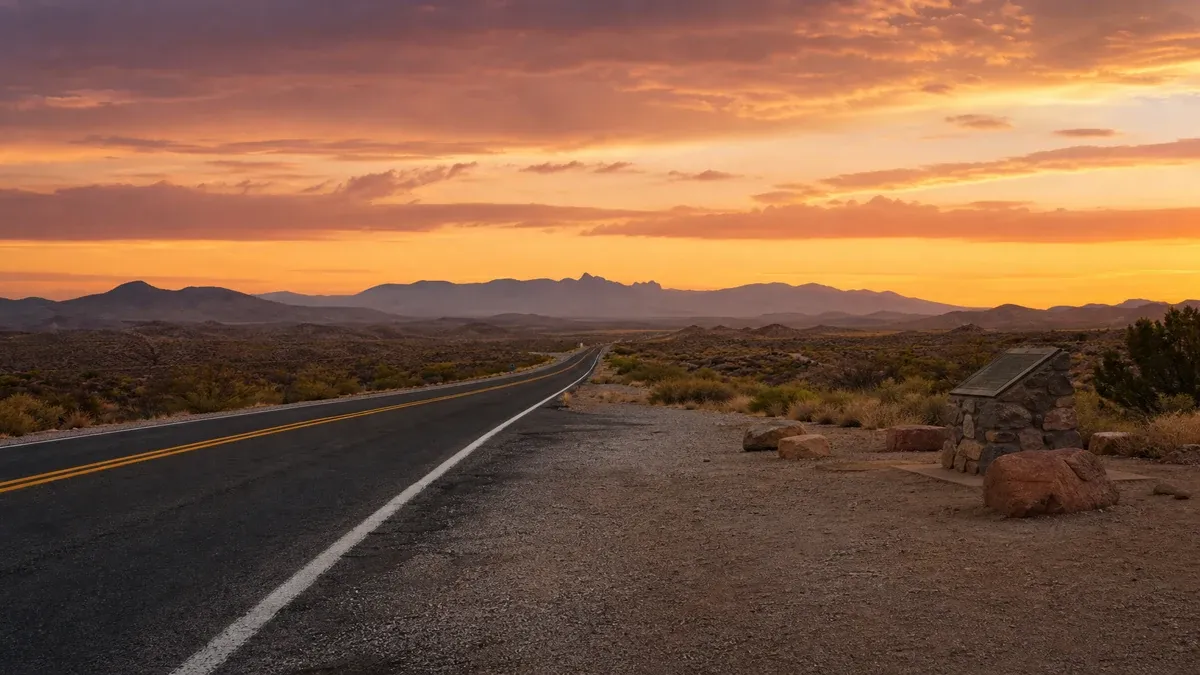 Road Trip Ideas illustrated heritage scene