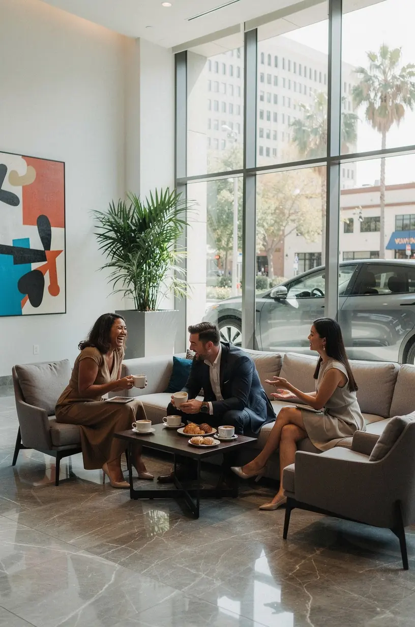 Map and travel guide spread out on a table alongside gourmet snacks and a premium coffee, planning the next road trip destination